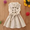 New Girl abiti Summer girls Manica corta Ruffle dress bambini bambino Pullover Lettera felpe bambini abiti firmati ragazze 2 colori