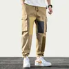 IiDossan Baumwolle Patchwork Cargo Hosen Männer 2020 Streetwear Jogger Herren Hosen Hip Hop Hosen Multi-taschen Plaid Overalls Neue