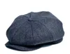 ボットヴェラウールツイードニュースボーイキャップヘリンボーン男性女性の古典的なレトロな帽子柔らかい裏地付きレトロな帽子ブラックブラウングリーン005 T200104