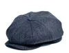 Botvela ull Tweed NewsBoy Cap Herringben Män Kvinnor Klassisk Retro Hat med Mjukt Foder Förare Keps Svart Brun Grön 005 T200104