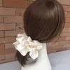 المتضخم مشرق لون الشعر scrunchies النساء الحرير scrunchie مرونة الشعر العصابات الفتيات أغطية الرأس دونات قبضة حلقة ذيل حصان حامل