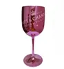 2PCSワイングラスシャンパンプラスチックエレクトロード白いピンクゴールドPSゴブレットMOETカップ288H
