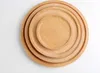 Rond Carré Bois Assiette Plat Sushi Plateau Plat Dessert Biscuits Assiette Plat Thé Serveur Plateau Porte Gobelet Pad 12 Tailles Personnalisable