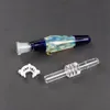 Accessoires pour fumeurs Kit de collecteur de nectar en verre avec pointes de quartz Dab Straw Oil Rigs Silicone Pipe à fumer Pipe en verre Dab rig285Z