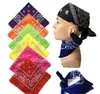 FÖRSÄLJNING! 100% Cotton Lot Dozen Bandanas 12 st Blandade färger Scarf Headband Outdoor Hand Wrap för Man Women GD