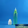 Flacon compte-gouttes de couleur verte avec bouchons à Double preuve, bouteilles compressibles hautement transparentes à l'épreuve des enfants, inviolables et sûres