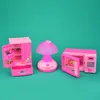 3PCS Children Pretend Play Mini Simulation Appliances Kitchen Toys Pink Light-up & Sound Play House Toy For Kid Educational Gift