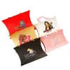 Custom Logo Women Human Virgin Hair Extensions Bundles Paper Pillow Boxes Customizable hair packaging packing boxes