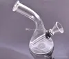 Glass Beaker Bongs mini Glass Oil Rigs Thick Pyrex Bongs Water Pipes Carb Hole Detachable Downstem bowl and glass oil burner pipe