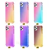 iPhone 14 Plus 용 Gradient TPU 충격 방지 전화 케이스 13 12 11 Pro Max XS Samsung S23 Ultra Clear Back Cover Izeso