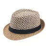 Atacado Summer Jazz Cap Beach Straw Caps Fedora Hats para homens Panamá Sun Hat Women