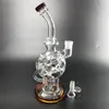 Heady Ball Recycler Dab Rig Glass Water Bongs Hookahs Inline Perc Percolator 11Im 14mm Joint For Smoking Accessories
