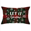 Natal Pillow Covers Elk Red Plaid Throw Pillow Caso Retângulo Sofá Fronha manta impressão Couch Capa de Almofada de Natal Decor LSK555