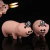 Creative New Butane Lighter Fun Toy Portable Little Pig Shape Double Fire Lighter Key Chain Inflatable Free Fire Lighter for Men Gift No Gas