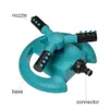 Automatic Sprinklers Grass Lawn Watering Tool Showers 360 Degree Rotating Three Row Twelve Nozzles Garden Irrigation System