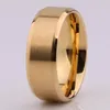 ファッションジュエリー8mmステンレス鋼リングバンドチタンシルバーブラックゴールドメンズサイズ6~13の結婚式の婚約指輪