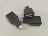 300PCS Partihandel USB Kvinna Micro Male Plug till USB-kontaktkabelkoppling Adapter Adapter Connector Converter