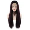 Perruques de Lace Wig African flätad peruk Longest Straight Synthetic Hairr Marley Syntetisk Lace Frontal Wig Lågpris Fabrik färgad Ombre