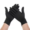 大型の使い捨て可能なPVCニトリル検査の家のゴム製手袋ラテックスの安全黒青い粉の手袋クリーニングメカニック防水アレルギーグローブ