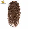 Light Brown Color Curly Ponytail Hair Extensions Drawstring Clip in Remy HumanHair Cuticle Aligned Healthy
