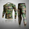 2020 Mens Sport Running Set Compression TShirt Pants SkinTight Thermal Underwear Rashguard Camouflage Clothes Gym Suits9381731