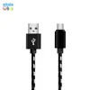 0,25 m Snygg Nylon Fiber Gitter Braid Fast Laddning Data Kabel Typ-C / Micro Android God kvalitet USB-kabel