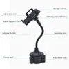 Universal Car Cup Mount Phone Holder For IPhone 11 Pro Max Samsung A71 Long Arm Clamp with Anti slip Phone Grip In Retail Package1609388