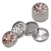 Hornet Tobacco Grinder Hjul Zinc Alloy Rökning Grinder 2,48 tum 4 stycke skarp diamant tänder metall ört Miller Spice Crusher