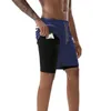 2024 Heren 2 in 1 Hardloopshorts Jogging Gym Fiess Training Sneldrogend Strand Korte Broek Mannelijke Zomer Sport Workout Bodems Kleding