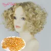 Synthetische graue Bob-Perücken Fabrikpreis Afro Kinky Curly Nany graue Perücken natürliche vorgedehnte Flechten Ombre braune Perücken für Webereien CNE