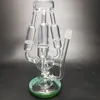 16 pouces bangs d'eau en verre 4 racines recycleur en nid d'abeille dab rig 18mm narguilés mâles pour accessoires fumeurs