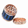 Nuovo stile Herb Grinder Dimensioni 63MM 4 pezzi Smerigliatrice in lega di zinco stampa personalizzata smerigliatrice per tabacco per accessori per fumatori4779190