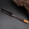 Heban / Buk Uchwyt Naturalny Boar Bristles Zęby Pędzel włosów Puszysty Hair Grzebień Salon Barber Gospodarstwa Styling Narzędzia G0801