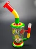 Colorido 8.2inch Glass Water Bong Recycler Oil Dab Rig Rig 14mm Joint Hookahs para acessórios para fumar