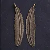 20pcs 21*104mm Antique Bronze silver Feather Plumage Charms Pendants Bookmark Books For DIY Jewelry Making Findings
