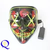 Colsplay led party masker el draad schedel spook gezichtsmasker eng halloween gloed maskerade masker licht flash gloeiende grimas horror partij rekwisieten