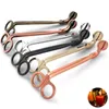 4 Colors Stainless Steel Candle Wick Trimmer Oil Lamp Trim Scissor Cutter Snuffer Tool Hook Clipper