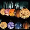 Partihandel Lanterns Halloween LED Nightlight Holiday Scary Colorful Hanging Lamp Style Pumpa Färg Gul Nattljus