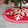 Рождественская елка Трикотажная юбка 48 дюймов Вязаная Толстые Xmas Tree Skirt Акриловые елки украшения партии