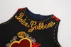 Розничная вешенная летнее лето новое платье девушки любовь сердца буквы мода сарафана без рукавов черная белая детская одежда E80703