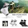 Nouveaux chaussettes de cyclisme hommes sports de plein air noir blanc respirant chaussettes de vélo de route