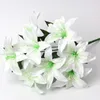 40cm arco-íris rayon grande buquê de lírios buquê artificial jóias flores diy casamento flor de noiva de flores de mão decoração1