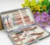 Nail Art Tool kit profesional de cortaúñas de oro rosa, herramientas de cuidado de pedicura, juego de cuidado de manicura y pedicura de acero inoxidable, 18 Uds.