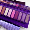 New Cuperal Makeup Ultraviolet Eyeshadow Palette مع فرشاة 12 ألوانًا تلالًا تلالًا تلالًا لامعًا لامعة الأرجواني DHL 4410635