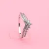 프린세스 소원 링 여성 웨딩 보석 Pandora 925 스털링 실버 CZ 다이아몬드 반지 세트 고품질