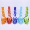 25cm/10inch Tall Smoking Hookahs Soft Glass Water Bongs with Glow in the Dark Wrap