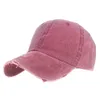 Créateur de mode porte-queue de cheval plaine Contton décontracté casquettes de baseball chapeaux pour femmes femmes filles Snapback