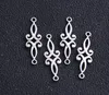100st / lot antika silverpläterade blomsterkontakter för smycken som gör fynd tillbehör hantverk 29x9mm