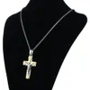 Offre spéciale mode hommes Christ Crucifix jésus pendentif colliers en acier inoxydable lien chaînes religieux croix bijoux
