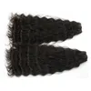 Clearance Super Double Drawn Natural Deep Wave Brasilian Virgin Human Hair Bundlar 2Packs Lot Obearbetad Naturfärg 18 "Tillgänglig